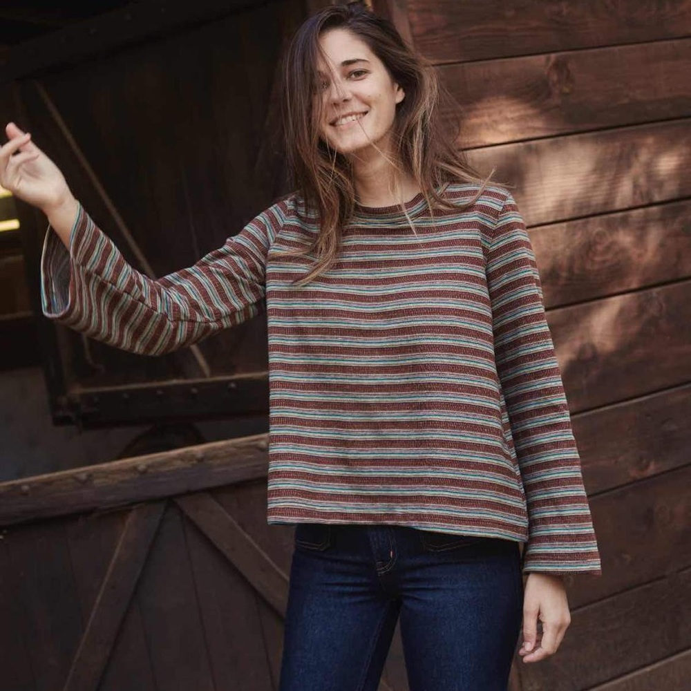NWOT Christy Dawn Hayden Tee (Cabin Stripe) ~LG~